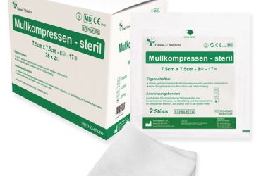 HansaGT Medical-Mullkompressen steril 7.5cm x 7.5cm 8 Lagen