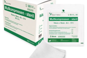 HansaGT Medical-Mullkompressen steril 10cm x 10cm 8 Lagen