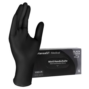 HansaGT Medical® Nitrilhandschuhe Black, Größe