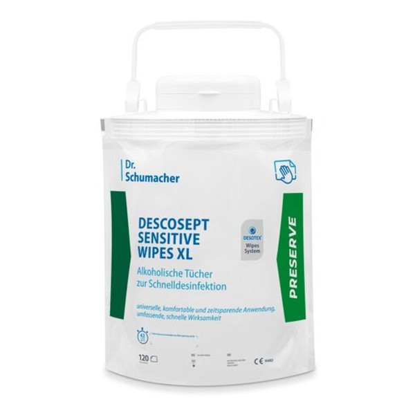 Descosept Sensitive Wipes XL, 120 Tücher / Pck.