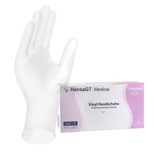 Vinyl Handschuhe transparent, Gr.