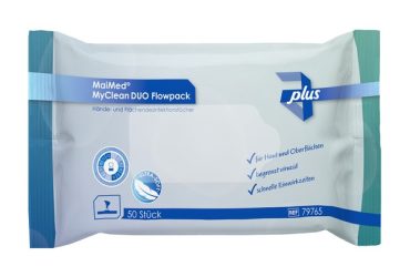 MaiMed MyClean DUO Flowpack, 50 Blatt (Hände+Fläche)
