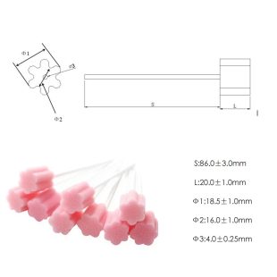 HansaGT Medical® Mundpflegestäbchen, 250 Stück, Geschmack Brombeere