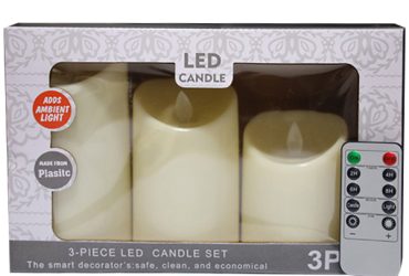 Led-Kerze 3-teilig