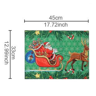 Weihnachtliche Platzsets aus Leinen