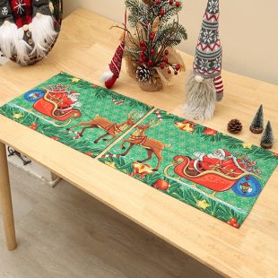 Weihnachtliche Platzsets aus Leinen