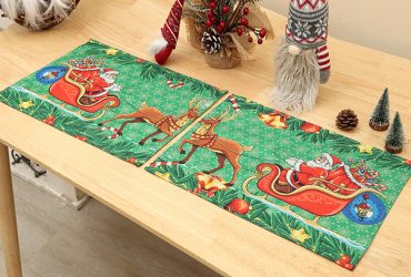 Weihnachtliche Platzsets aus Leinen