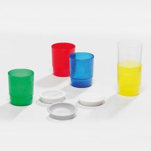 60 x melipul MEHRWEG-Medikamentenbecher, stapelbar, PP, 25ml