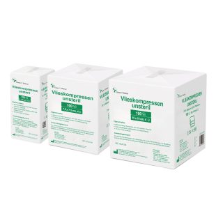 HansaGT Medical-Vlieskompressen unsteril-5cm x 5cm 4-fach