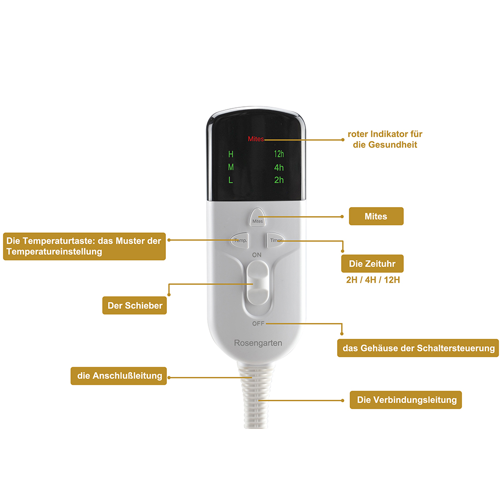 Rosengarten® ELEKTRONISCHES WÄRMEUNTERBETT